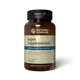Nature's Sunshine Super Supplemental Multivitamin 120 Count Herbal Amino Acid Mineral Blend