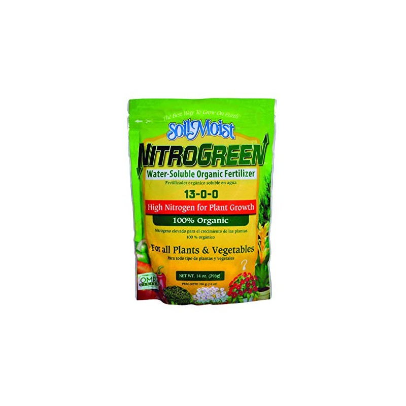 SoilMoist NitroGreen 100% Organic Fertilizer 14-oz High Nitrogen 13-0-0 for
