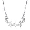 FLYOW Angel Number 444 Necklace 925 Sterling Silver Angel Wings
