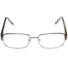 Foster Grant Wes Men's Rectangular Multifocus Glasses (Gunmetal, 1.25)