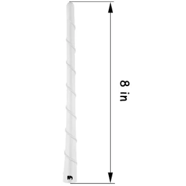 ONE250 8" inch Spiral Flexible Copper Core Antenna, Compatible with Jeep Wrangler JK JKU JL JLU Rubicon Sahara Gladiator (JL) [JT] Renegade Cherokee - Designed for Optimized FM/AM Reception (White)