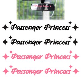 Set of 4 Passenger Princess Stickers - Funny and Cute Princess Car Stickers for Windows and Decoration High-Quality Car Accessories for Women, Waterproof and Durable