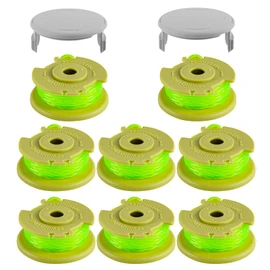 8 Spools 2 Trimmer Caps for Hart Auto-Feed String Trimmer, for Ryobi 18V, 24V, 40V Cordless Trimmers Replacement Tools
