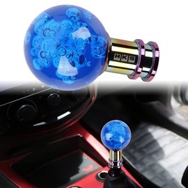 Universal HKS Crystal Blue Round Ball Manual Car Gear Stick Shift Knob Shifter