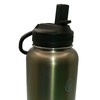 ThermoFlask Stainless Steel Water Bottle, 40 oz, 2-Pack (Silver/Blue Brushed)