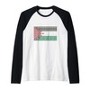 Palestine Flag Tatreez Cross Stitch Pattern Traditional Raglan Baseball Tee