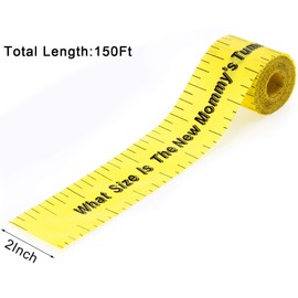 2 Rolls 2in x 150ft Baby Shower Measuring Tape Tummy Measure Belly Game for Baby Shower Party Supplies