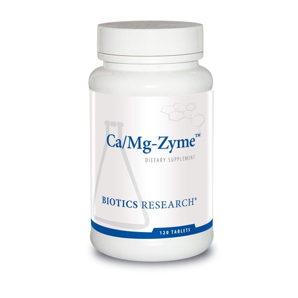 Biotics Research CaMgZyme 300 mg Calcium Citrate, Magnesium, Highly Absorbable, Tablet Form, Raw Organic Vegetable Culture, Bone Health, Heart Health 120 Tablets
