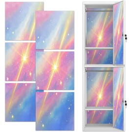 LCJECV 6 Pcs School Locker Magnetic Wallpaper 12" x 12"Removable, Starlit Sky