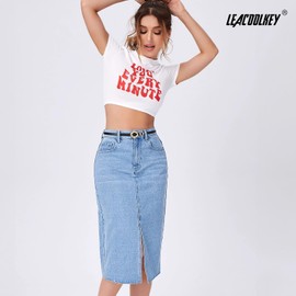 LEACOOLKEY Women Skinny Belts 0.39 Inch Wide 2 Pack Thin Leather Belts for Dresses Jeans Cardigans, Gold-black+beige, Fit waist size 27"-30"