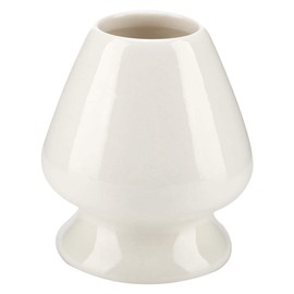Fdit Matcha Whisk Stand Ceramic Holder for Bamboo Matcha Chasen for Tea Set Accessories Reusable Packaging Socialme-EU (White)