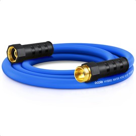 EOOIO Heavy Duty Garden Hose, 6ft, Non-Expanding, Kink Resistant, Lightweight Hybrid Hose, Leakproof, Blue, 1 Pack
