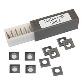JTEX 14mm Carbide Square Cutter Insert, 14x14x2mm, 30 Degree, 4 Sided, 10 Pack