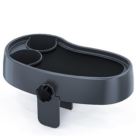 Anivia Adjustable Hot Tub Table Tray with 2 Cup Holders, Nonslip Trays, Clamps to Side of Aboveground Bathtub/Spa with Wall Thickness of 2.5'' to 7.5''