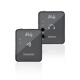 Btuty Wireless in Ear Monitor System Earphone Monitor Transmission System Rechargeable Receiver(Gray-Receiver and Transmitter)