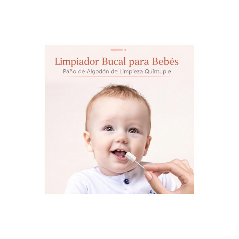 Limpiador de Lengua para bebé de 30 Piezas, Limpiador Bucal