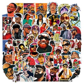Hip Hop Rap Stickers, 100 Pieces Hip Hop Sticker Set, Waterproof Vinyl Stickers, Singer Sticker Cool, Trendy Hip Hop and Graffiti Punk Sticker Design for Teenagers and Adults