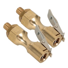 GANAZONO 2Pcs Tire Inflator Chuck Kit Quick Connect Locking Air Chuck for Car Truck Rv Durable Tire Clip for Easy Inflation Compact Design for Go Use