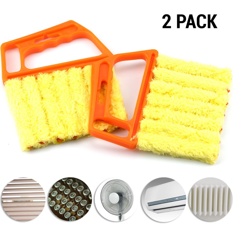Pack of 2, Blind Cleaner 7 Finger Dusting Cleaner Tool