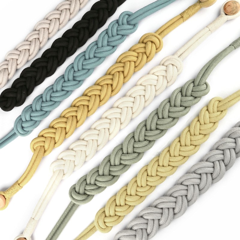 BEL AVENIR Jute Curtain Tiebacks Magnetic Woven Curtain Holdback Drapery
