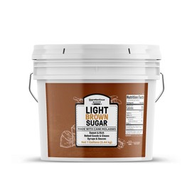 Unpretentious Light Brown Sugar, 2 Gallon Bucket, Made With Cane Molasses, Perfect For Desserts, Meat & Fruit
