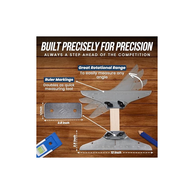 Staircision Stair Tread Template Tool - Stair Gauge Set with