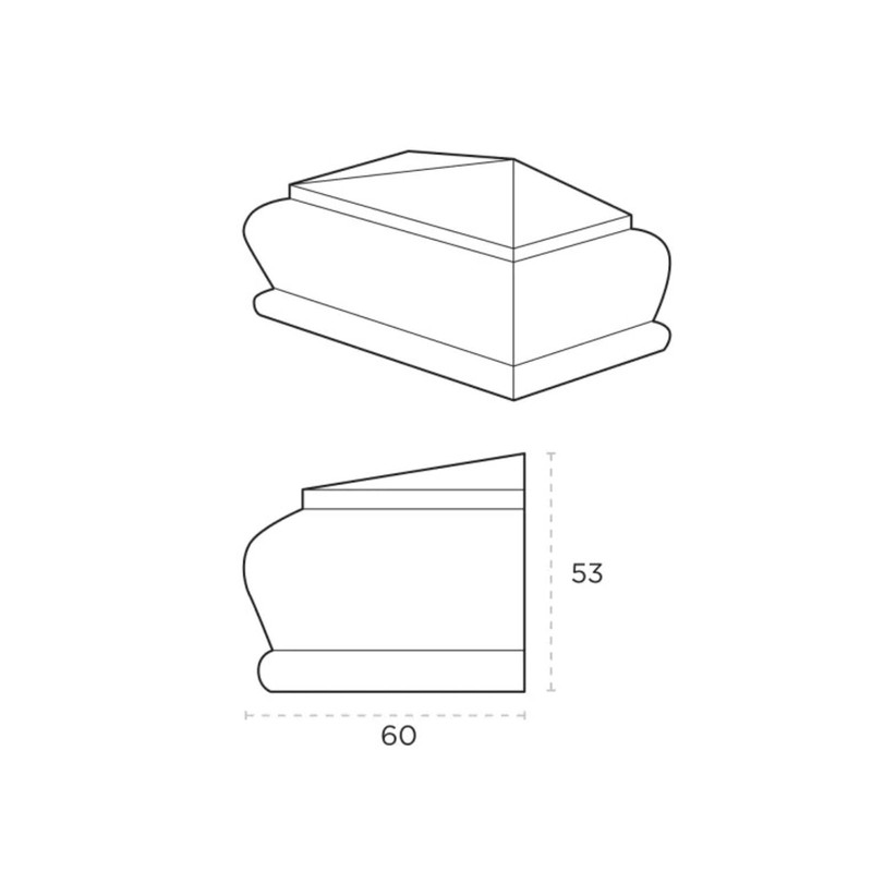 Jackson Woodturners Oak Half Pyramid Cap – Recessed to Fit