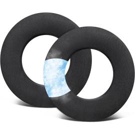 SOULWIT Kühlgel Ersatz Ohrpolster für Beyerdynamic Amiron/Amiron Wireless/T70/T90/T5P/MMX300/TYGR 300R/HS200/HS400/HS800/RSX700, Ohrpolster mit Ice Silk Gewebe, weichem Schaum