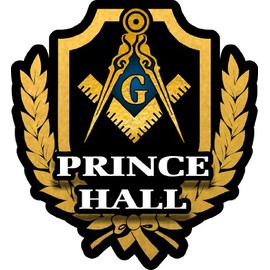 ProSticker 103 (One) 4" Masonic Series"Prince Hall" Freemason Compass Decal Sticker
