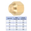 PATIKIL Brass Flare Cap, 3pcs 5/16" Tube OD SAE 45