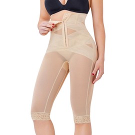 Gotoly Shapewear for Women Tummy Control Leggings Butt Lifting High Waisted Shorts Thigh Slimmer Body Shaper Beige