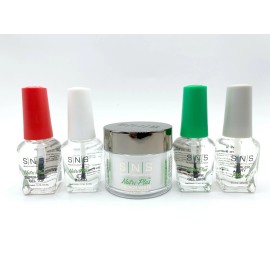 SNS Gel Base Top Base Sealer Dry Set of 4 Include French White Dipping Powder