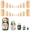LOPYXBR 5 Sets Blank Russian Nesting Dolls Wooden Nesting Dolls