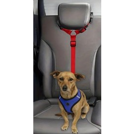 Red Universal Dog car seatbelt safety lead
