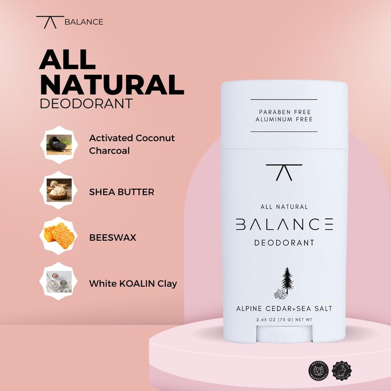 BALANCE All Natural Deodorant (Alpine Cedar & Sea Salt)
