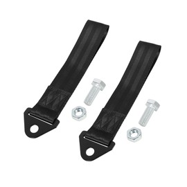 A ABSOPRO 2 Stück Universal Auto Abschlepphaken Stoßstange Anhänger Gurtband Schwarz Artikelaustausch