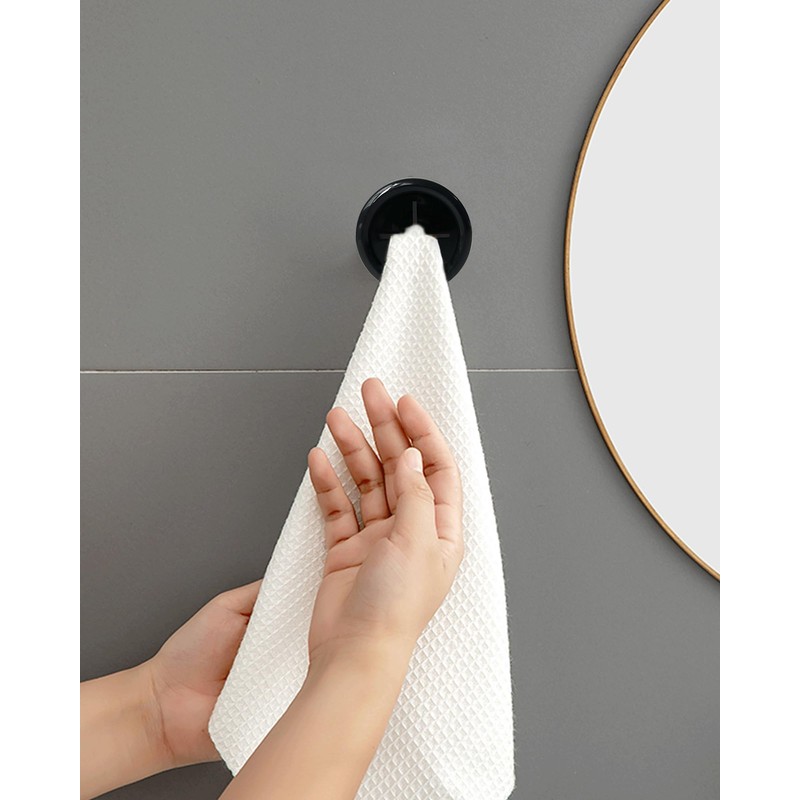 THSIREE 6pcs Push Hooks for Towel, Self-Adhesive Kitchen Towel Holder,