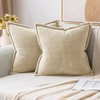 MIULEE Corduroy Cushion Covers Pack of 2 Decorative Modern Patchwork