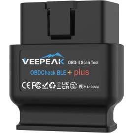 Veepeak OBDCheck BLE+ Bluetooth OBD II Scanner Wireless Car Diagnostic Scan...