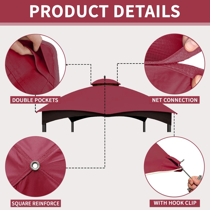 SCOCANOPY Replacement Top Compatible with Lowe's Allen Roth 10X12 Gazebo