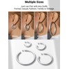 Open Hoop Earrings for Women Thick Chunky Hypoallergenic 30MM Silver
