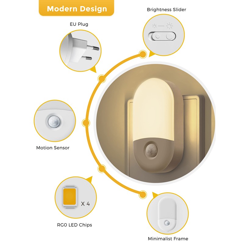 LOHAS-LED Night Light with Motion Sensor [Pack of 2], Night