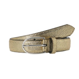 Tamaris Accessories 160093 Women's Belt Smooth Leather Plain Buckle Fit Normal - gold Plain, size: 110
