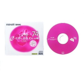 maxell CDRA74C.PK1P 74 Minute Cyan Label for Music, 1 Sheet, 0.4 inch (10 mm) Case