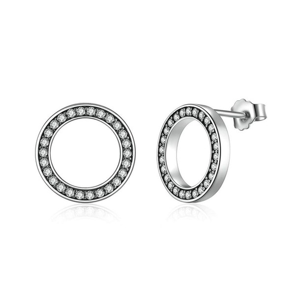 Kamise Women's 925 Silver Stud Earrings, Rose Gold Stud Earrings,