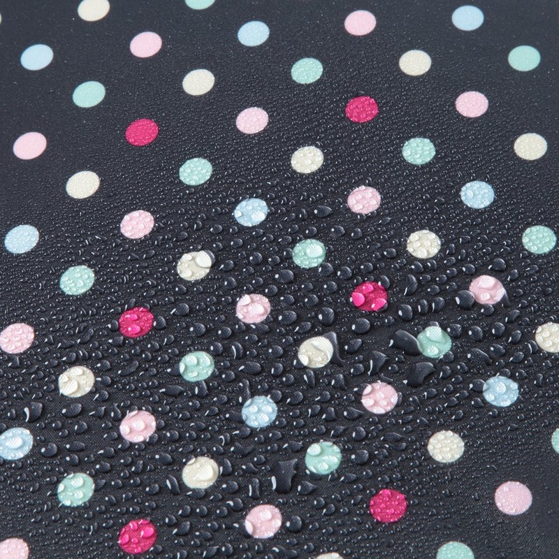 Kawasumi Seisakusho KW-747BD/BK Bicycle Front Child Cover, Black/Color Dot