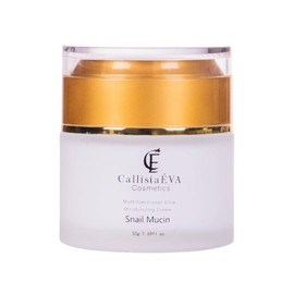 CallistaÉVA Snail Mucin Cream - Moisturising Face Cream Deep Hydration, Anti-Ageing & Brightening Moisturiser with Hyaluronic Acid & Peptides - Firms, Repairs & Smooths 50 g