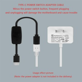 Hsupez 2 Stück USB C Männlich zu Weiblich Stromkabel, Unterstützt 3 A Stromstärke, mit Schalter und Betriebsanzeige, 30cm lang, Type C Schalter Ladekabel, Adapterstecker, für USB Lüfter, Lichtleisten