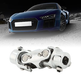 Double U Joint Coupler, Chromed 5.2in Length Double Steering U Joint 34in DD X 34in DD Wear Proof for Car