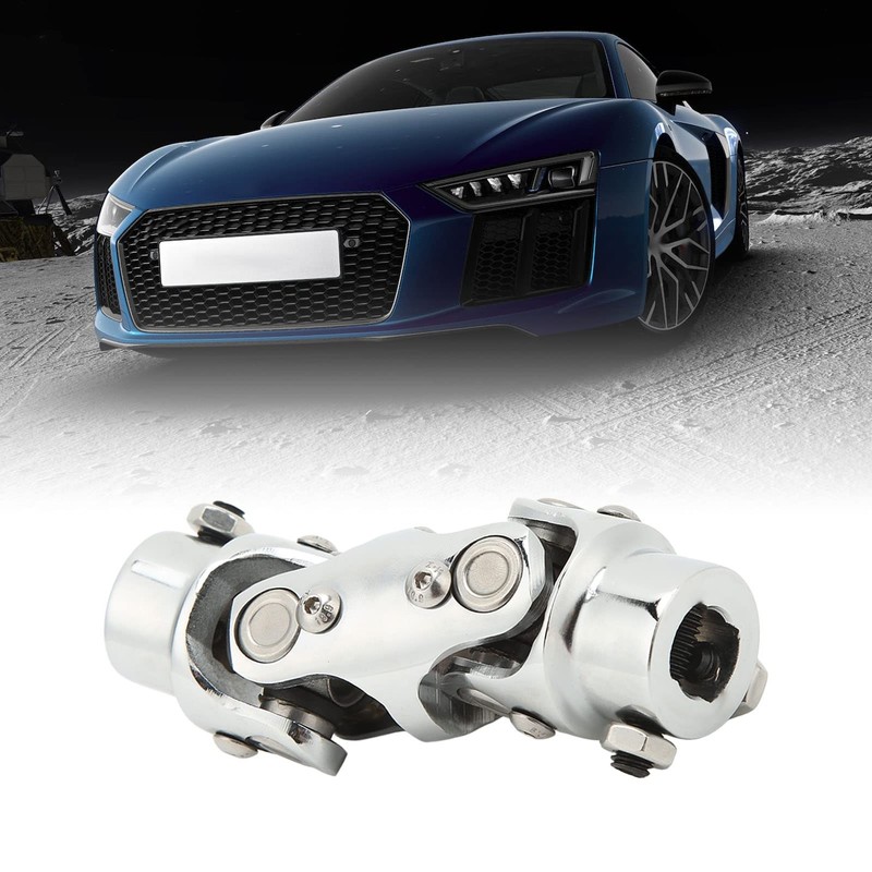 Double U Joint Coupler, Chromed 5.2in Length Double Steering U